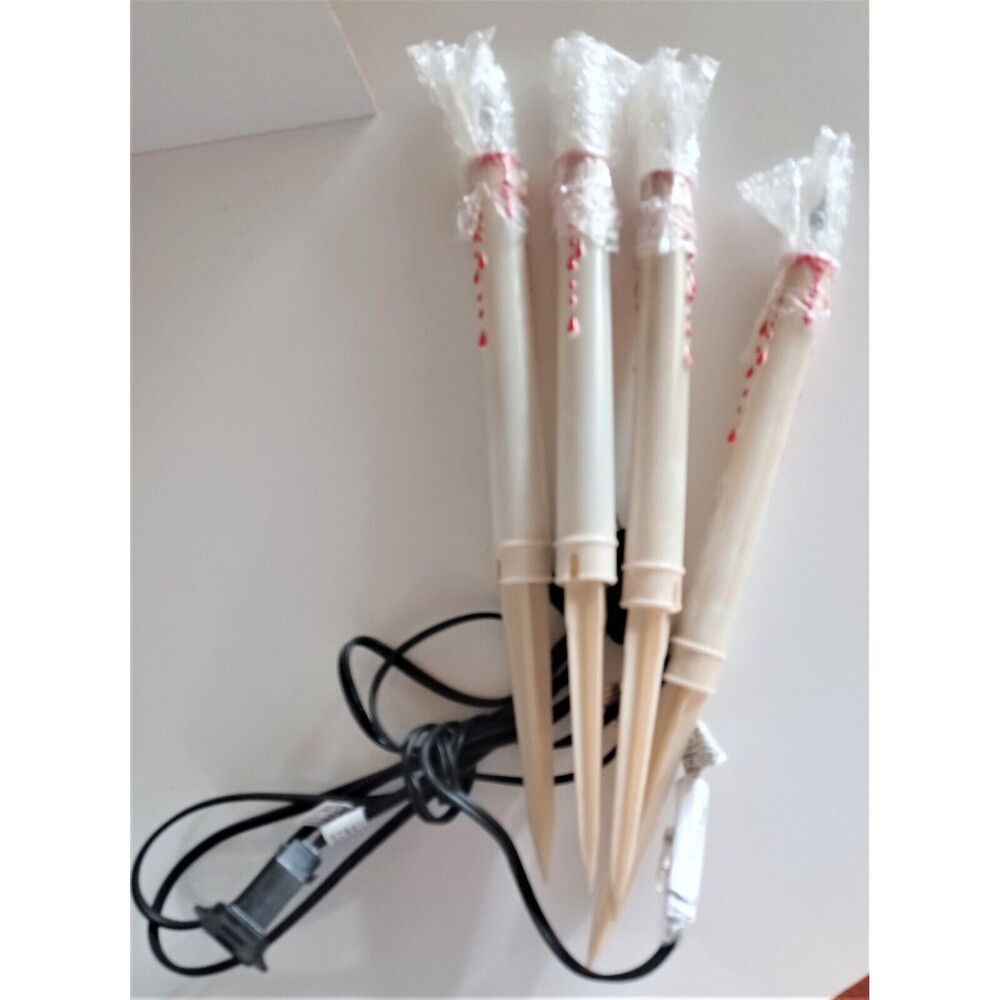 Halloween Flickering Candle Lawn Stakes Dripping Blood - Picture 3 of 5
